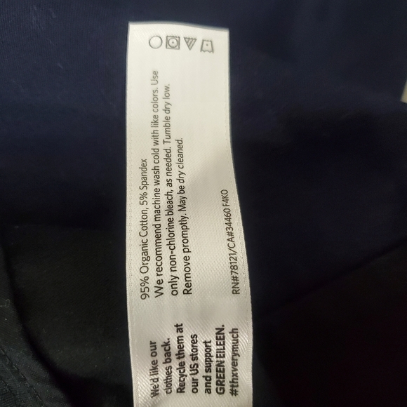 Eileen Fisher two toned zip ankle organic cotton pants women's size xl - Picture 5 of 5